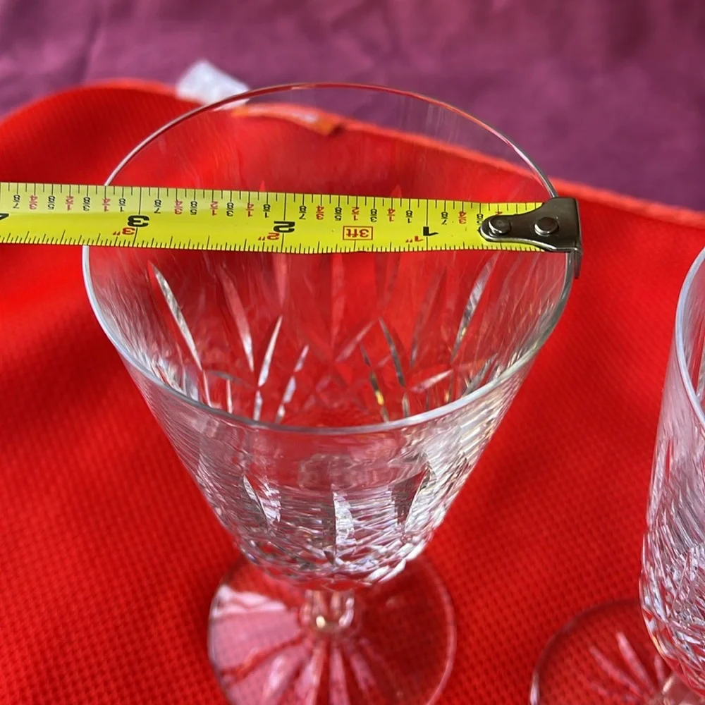 Set of 2 Vintage Crystal Waterford Wine Glasses..Lismore Pattern signed